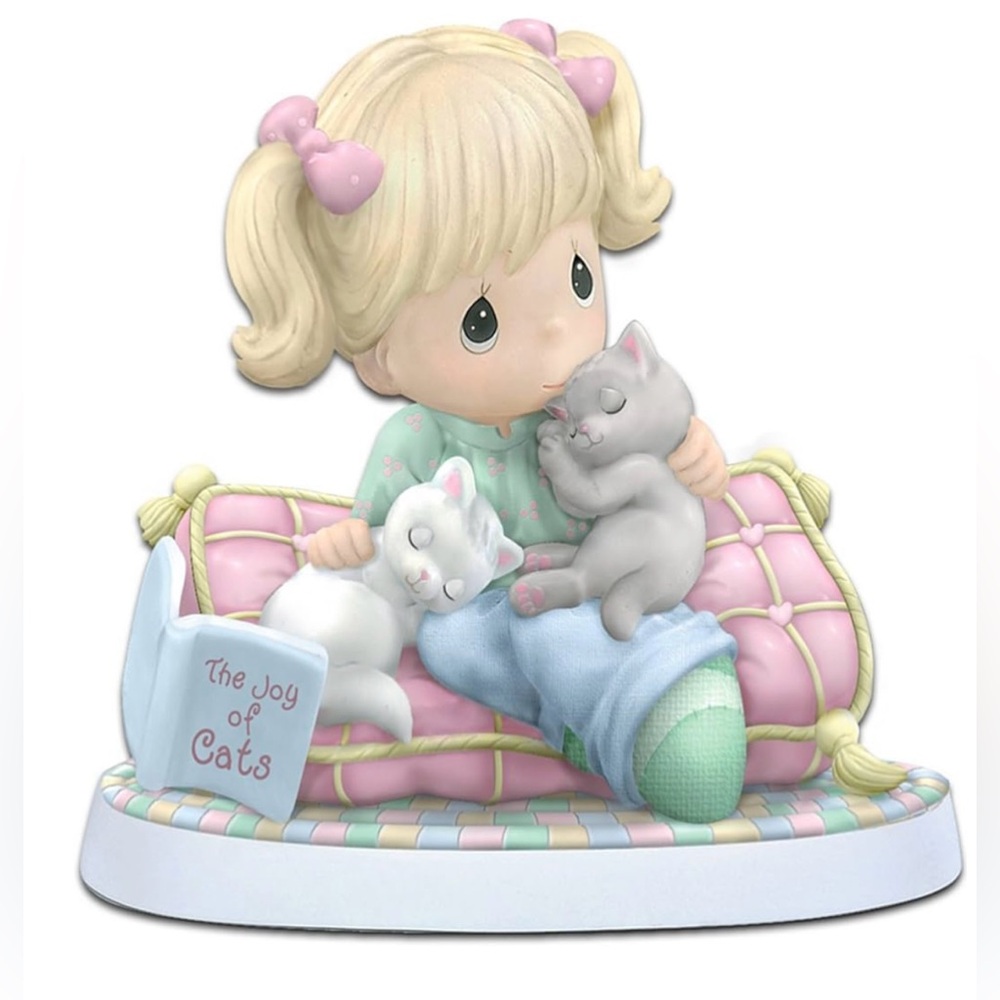 The Hamilton Collection Precious Moments Home is Where My Cats Are Figurine